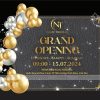 File thiết kế background khai trương Công Ty Grand Opening tone đen vàng Luxury Sang Trọng