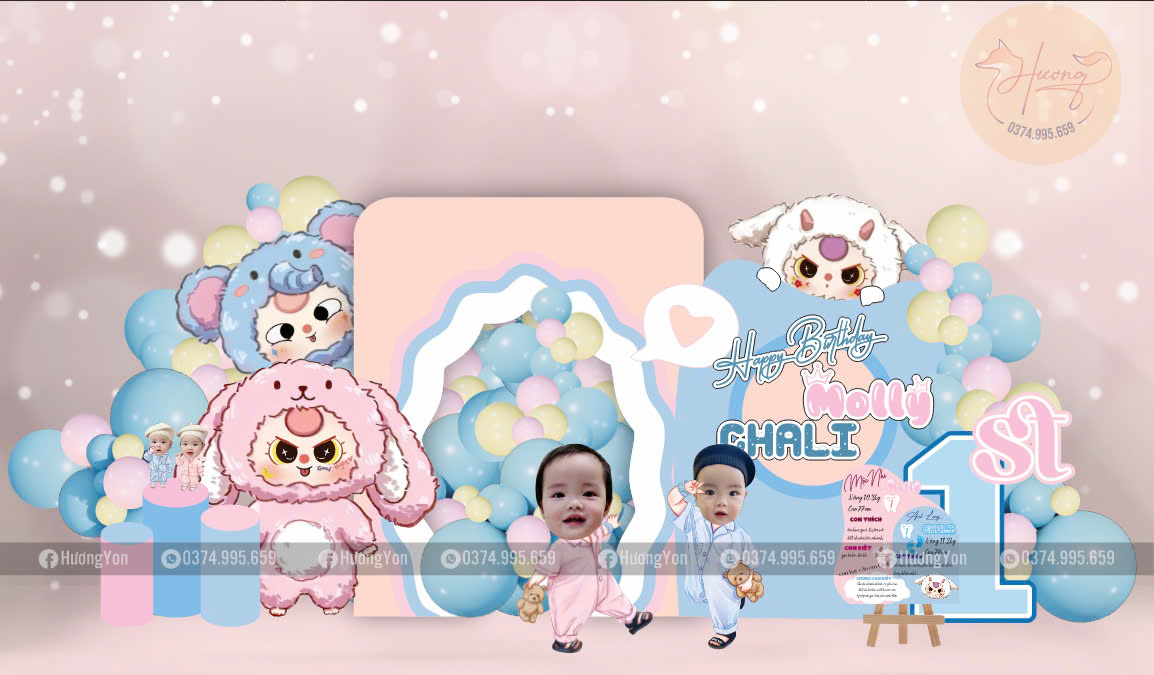 MẪU SINH NHẬT ĐÔI BABY THERRE