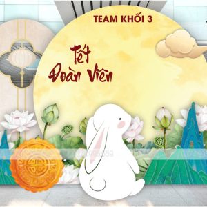 mẫu trung thu: thỏ ngắm trăng