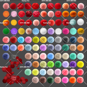 bóng len decor demo các loại nhiều màu