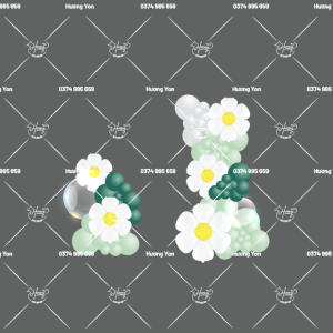 line bóng màu xanh bơ hoa cúc