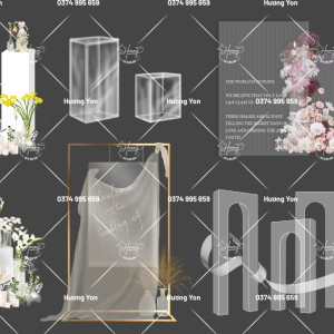 mô tả phụ kiện cưới trong suốt