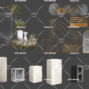 mô tả các vật liệu bục decor trang trí