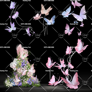 bướm vải decor