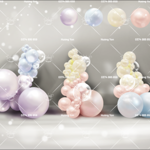 line bóng màu pastel ngọc trai bóng