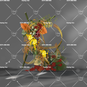 hoa mix nan tre uốn sẵn