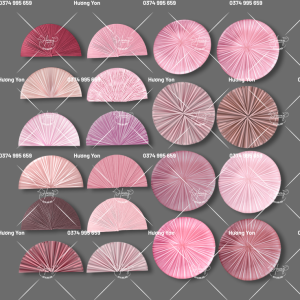 mẫu quạt vải nhung tone hồng