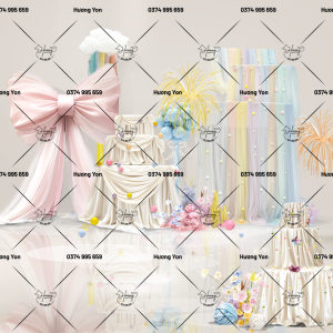 tài nguyên decor sinh nhật sắc màu