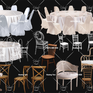 vật liệu bàn ghế decor