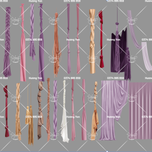 vải rèm trang trí nhiều màu