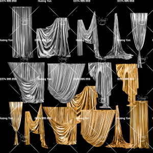 rèm gold và silver