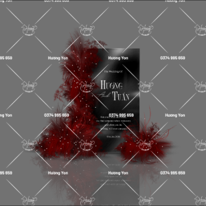 bảng welcome mix hoa đỏ