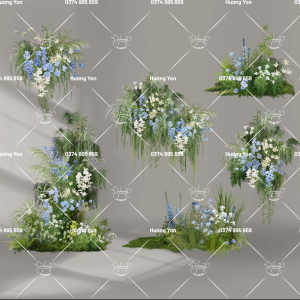 tone hoa xanh dương