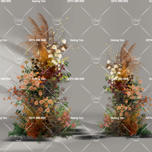 mẫu hoa tone vintage mix sẵn