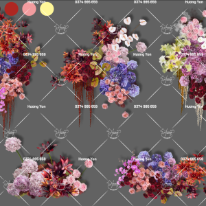 hoa mix màu phối sẵn rực rỡ