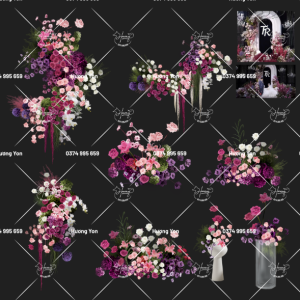 cụm hoa hồng tím tone trầm