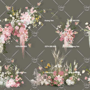 cụm hoa hồng nhẹ nhàng mix sẵn