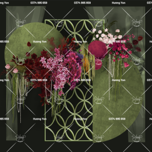 mẫu check in tone xanh trầu