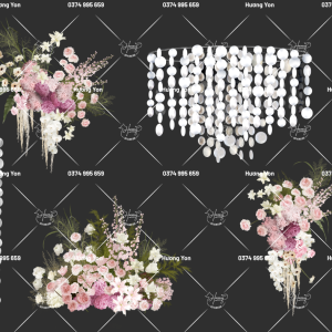 hoa hồng và rèm kim loại