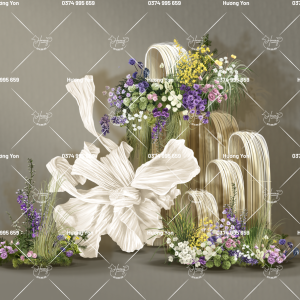 mẫu hoa giấy phối nan tre