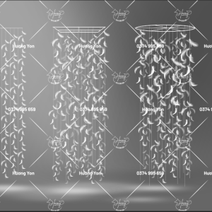 rèm đèn lông vũ