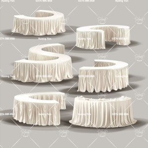 bàn cong đủ kiểu dáng