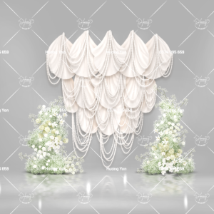 trụ rèm mix dây ngọc trai