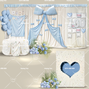 concept màu xanh sinh nhật