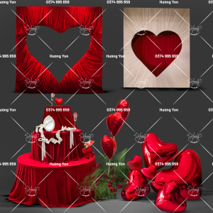 concept màu đỏ tim