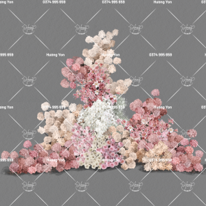 cụm hoa tone hồng be