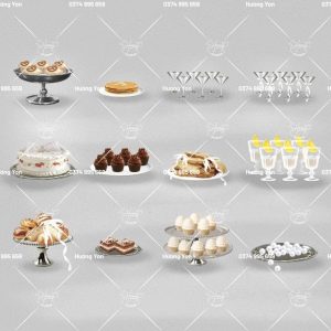 MÔ HÌNH BÁNH NGỌT, LY NƯỚC