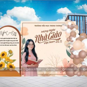 mẫu nhà giáo tone nâu hướng dương