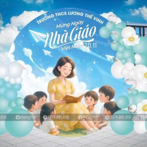 mẫu nhà giáo 20/11 khung tròn