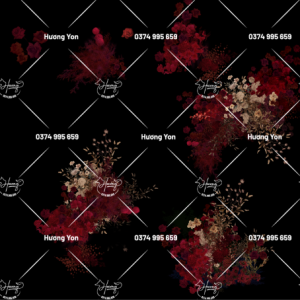 hoa đỏ mix hoa bụi