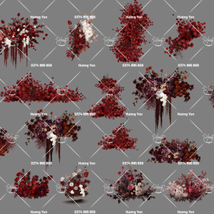 tổng hợp mẫu hoa đỏ mix sẵn