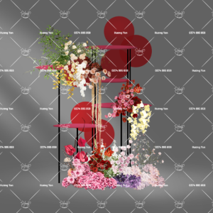 tiểu cảnh trang trí hoa mix sẵn