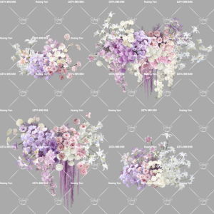 tone hoa hồng tím trắng mix sẵn