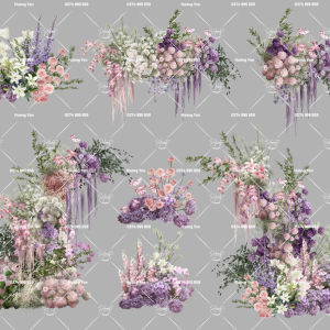 vật liệu hoa màu hồng và tím