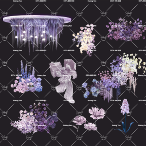 phụ kiện tone hoa màu tím