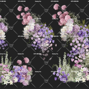 tone hoa màu hồng tím mix sẵn