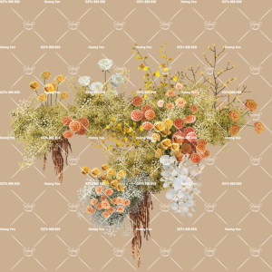 cụm hoa vàng mix sẵn