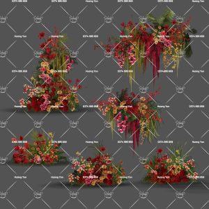 HOA MIX TONE MÀU TRUYỀN THỐNG