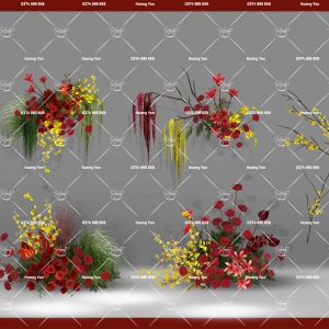 HOA VÀNG ĐỎ MIX SẴN