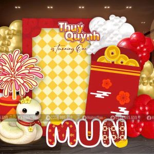 mẫu sinh nhật kết hợp tết con rắn
